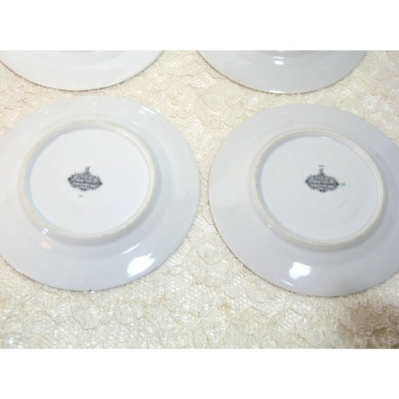 Limoges, Eight 6 1/2" Bread Plates, Yellow Roses Charles Ahrenfeldt - Picture 5 of 6